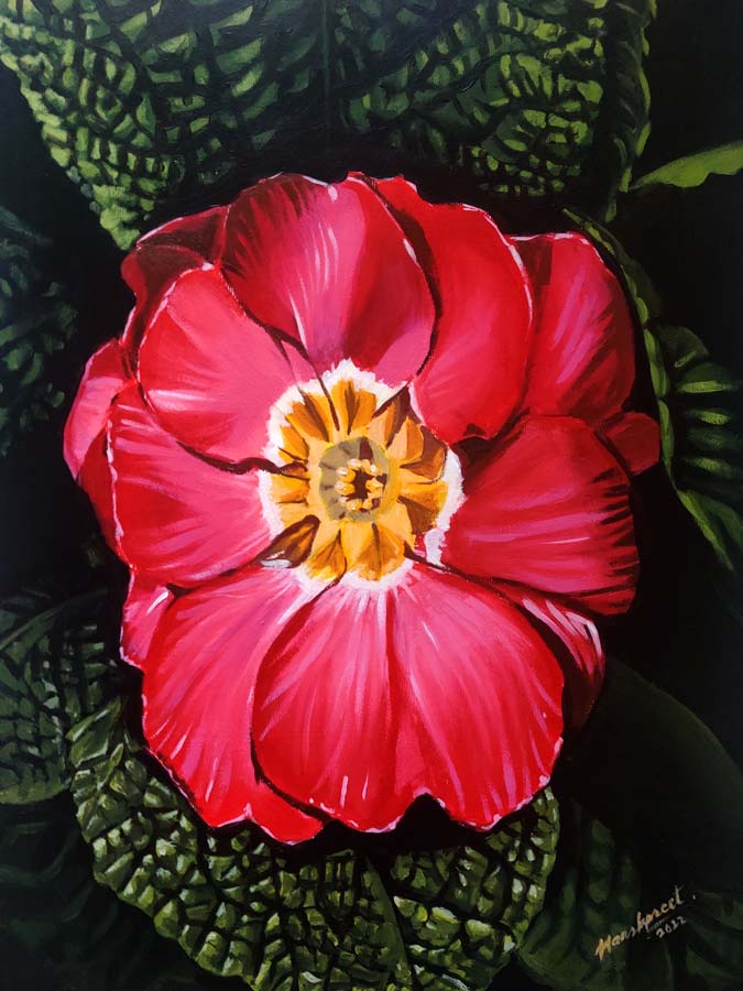 Prim-Rose-12x16-Artist-Harshpreet-Kaur-Botanical-Flowers-Acrylic-Painting.jpg
