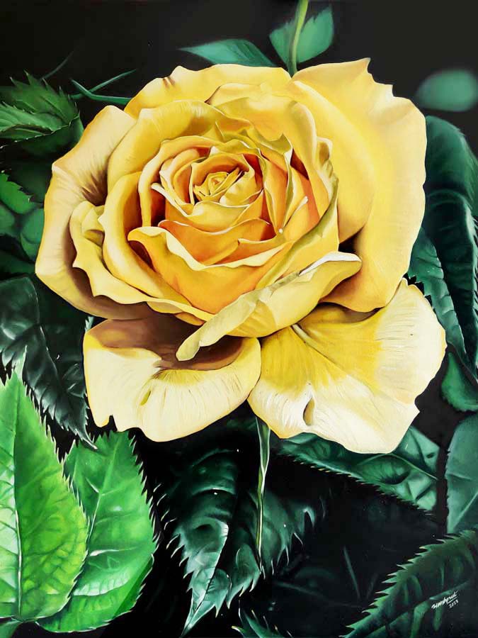 Yellow-Rose-22x28-Artist-Harshpreet-Kaur-Botanical-Flowers-Oil-Painting.jpg